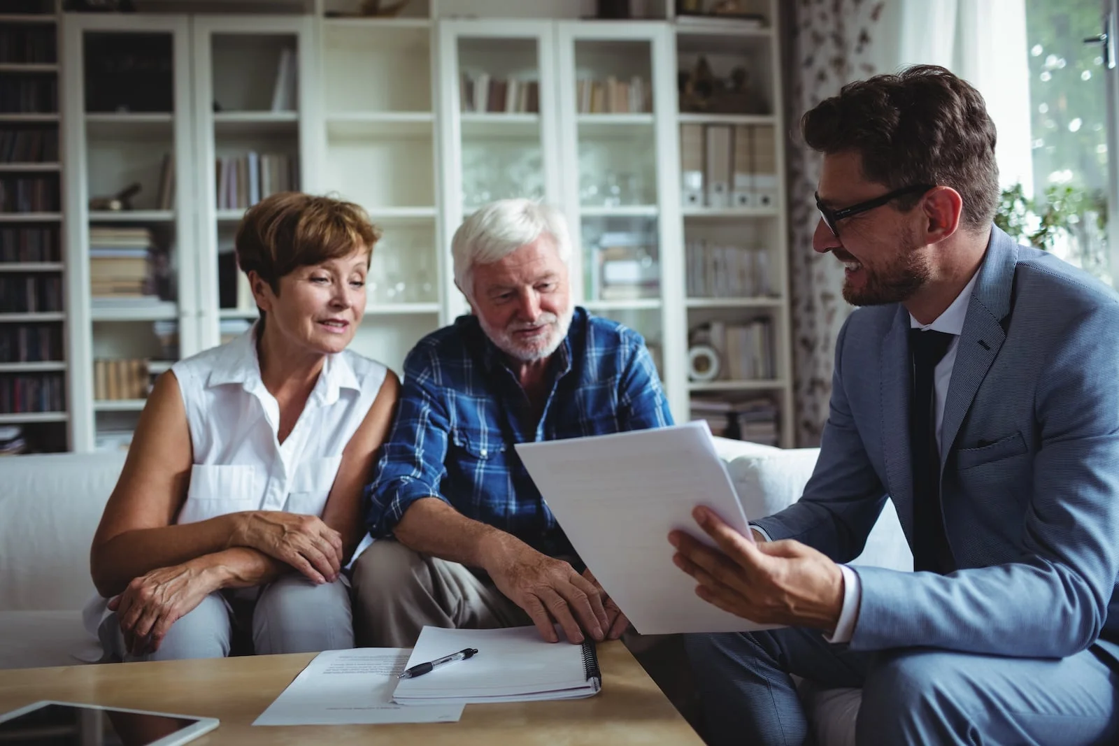 Meeting with a mature couple